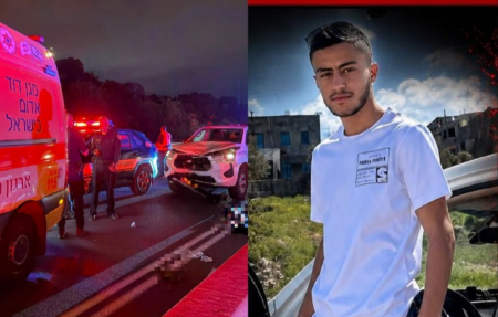 مصرع الشاب أحمد سماعنة من بيرالمكسور في حادث سيرعلى شارع 77